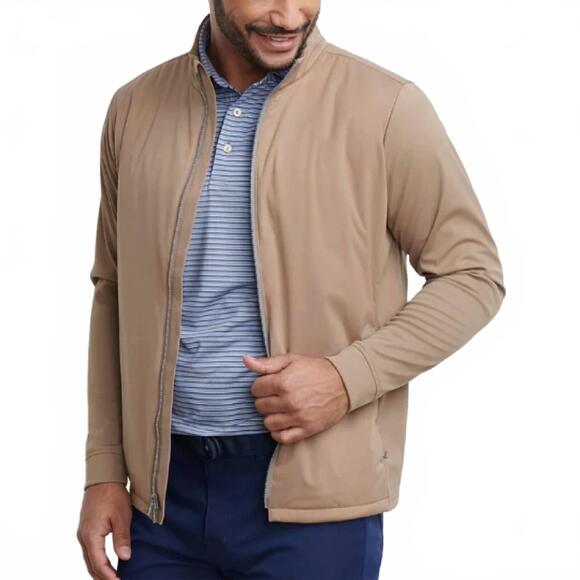 NEW PETER MILLAR merge hybrid jacket in poplar brown